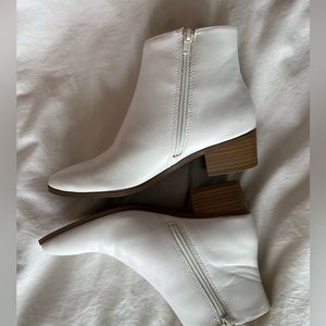 White booties - never worn